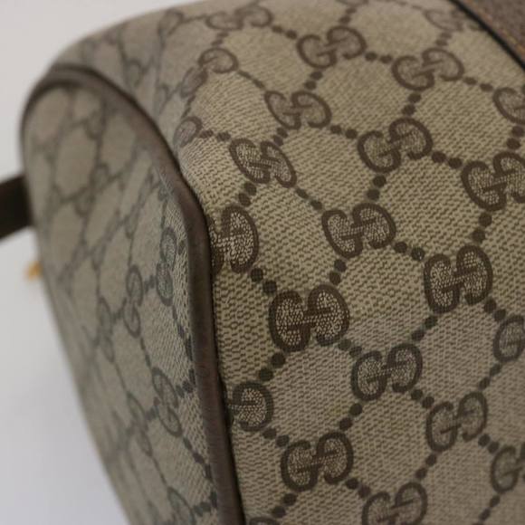 GUCCI GG Supreme Web Sherry Line Boston Bag Beige Red 24 02 007 Auth yk10839 - Picture 14 of 16